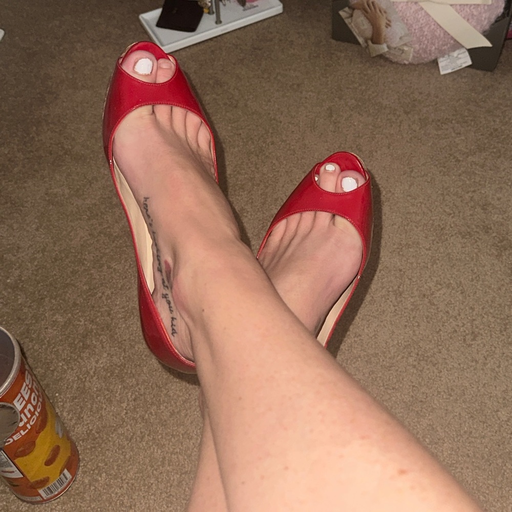 Red Christian Louboutin Heels 38.5 - comfy!